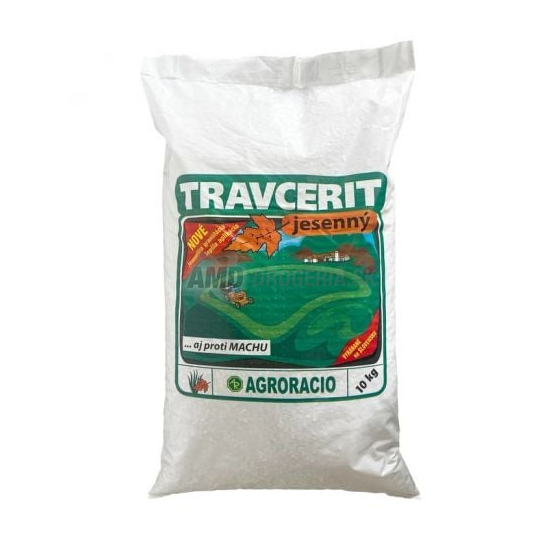Agroracio Travcerit jesenné trávnikové hnojivo proti machu, 10 kg