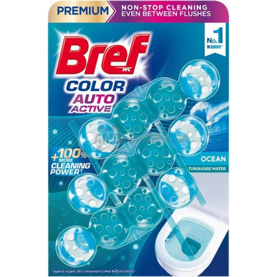 Bref WC Color Auto Active Ocean, 3 x 50 g