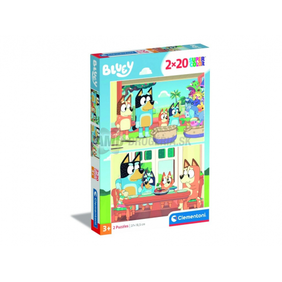 Clementoni Bluey Puzzle Super Color, 2x20 dielikov