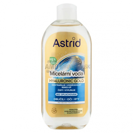 Astrid Hyaluronic Gold micelárna voda, 400 ml