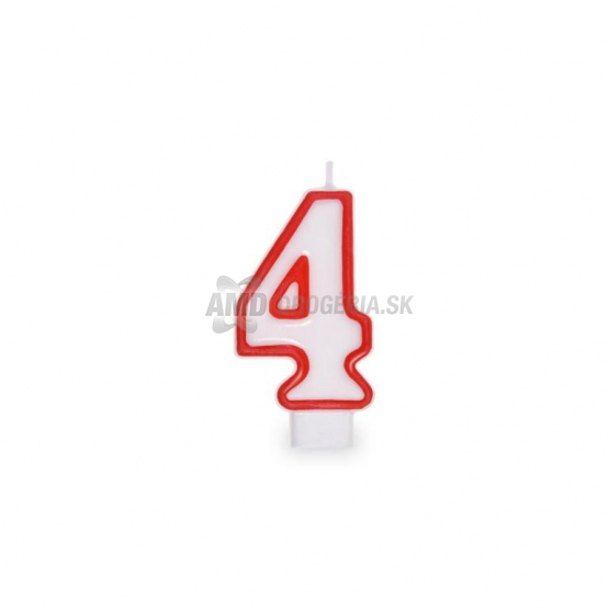 Tortová sviečka číslo 4, 75 mm, 1 ks