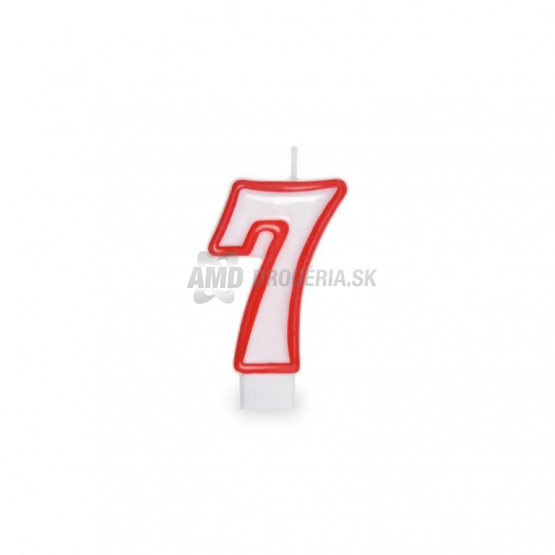 Tortová sviečka číslo 7, 75 mm, 1 ks