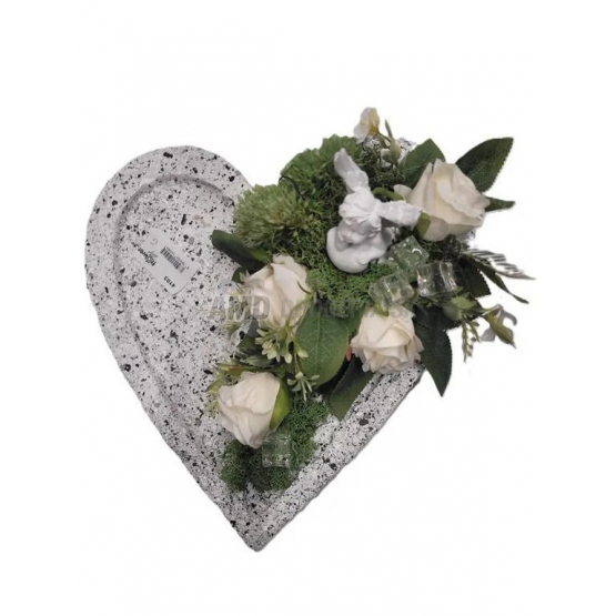 Ikebana Srdce s anjelikom, č. 4103