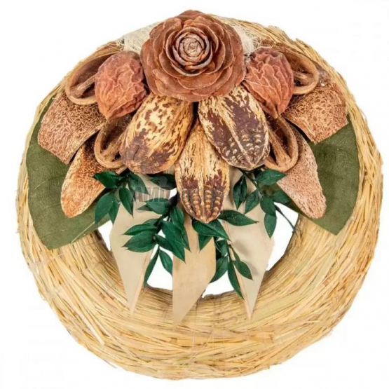 Slamený venček Tropic, 20 cm