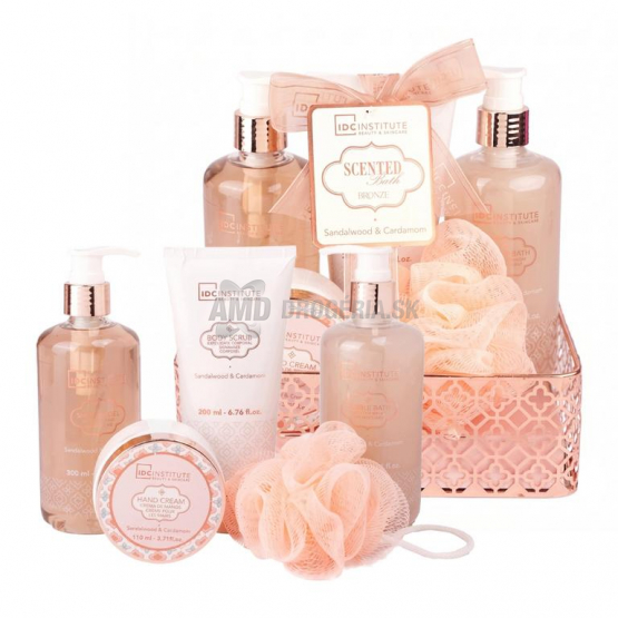 IDC Institute Scented Bath Bronze Sandalwood & Cardamom darčeková sada 6 ks