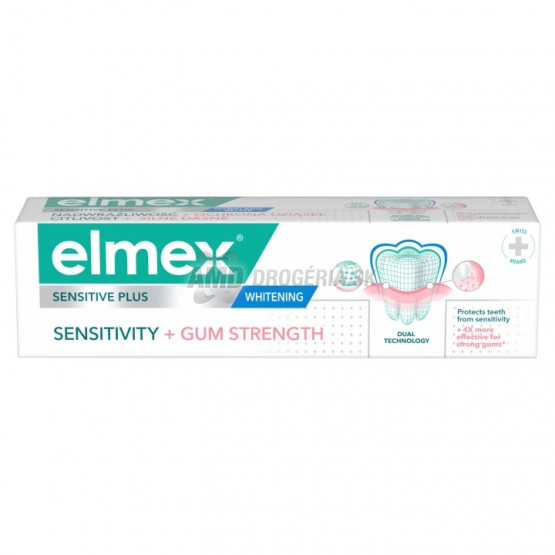 Elmex Sensitive Plus Gum Care Whitening zubná pasta, 75 ml