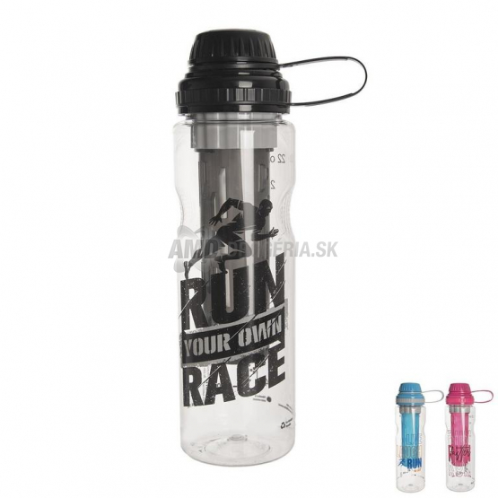 Fľaša tritan s uzáverom a filtrom Run, 0,75 l, mix farieb