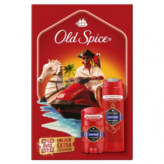 Old Spice Captain darčeková kazeta (deo stick 50 ml + sprchový gél 250 ml)