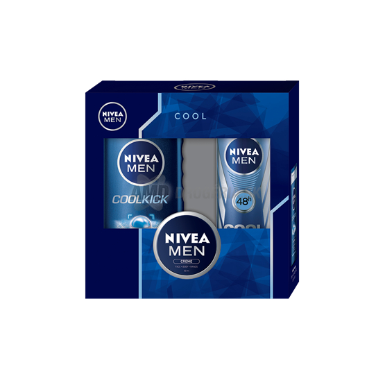 DARČEKOVÁ KAZETA NIVEA COOL MAN DEODORANT + SRCHOVÝ GÉL + KRÉM 16