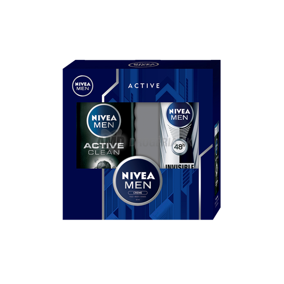 DARČEKOVÁ PÁNSKA KAZETA NIVEA ACTIVE CLEAN DEODORANT + SPRCHOVÝ GÉL + KRÉM 16