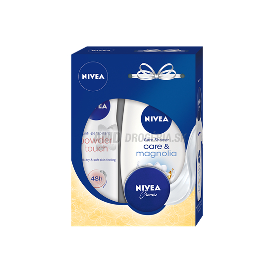 DARČEKOVÁ DÁMSKA KAZETA NIVEA POWDER TOUCH DEODORANT + SPRCHVOÝ GÉL + KRÉM 16
