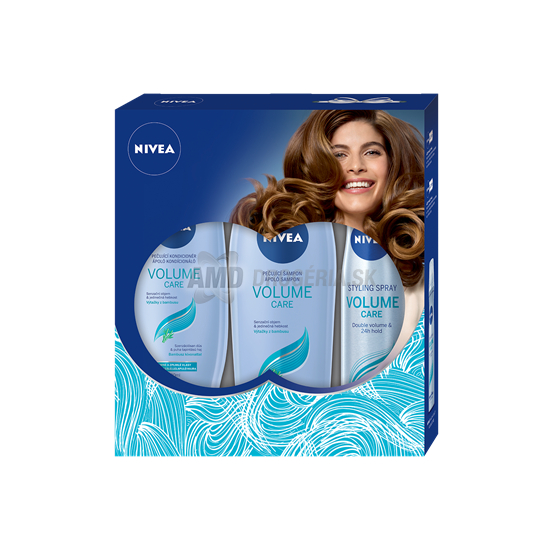 DARČEKOVÁ DÁMSKA KAZETA NIVEA VOLUME ŠAMPÓN + KONDICIONÉR + LAK NA VLASY 16