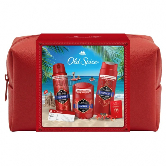Old Spice Captain darčeková taška (deo stick 50 ml + sprchový gél 250 ml + deo sprej 150 ml)