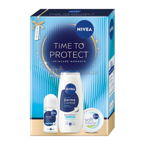 Nivea Time to Protect darčekový box (sprchový gél + roll-on + krém)