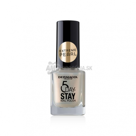 Dermacol Lak na nechty 5 Day Stay Extreme Pearl č. 1, 11 ml
