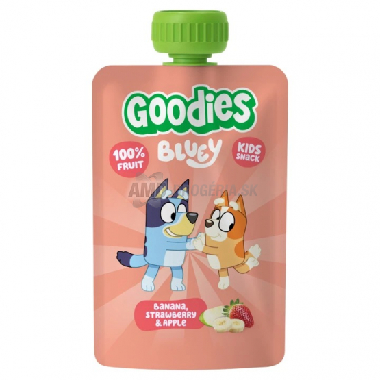 Goodies Bluey ovocná kapsička banán, jahoda a jablko, 100 g