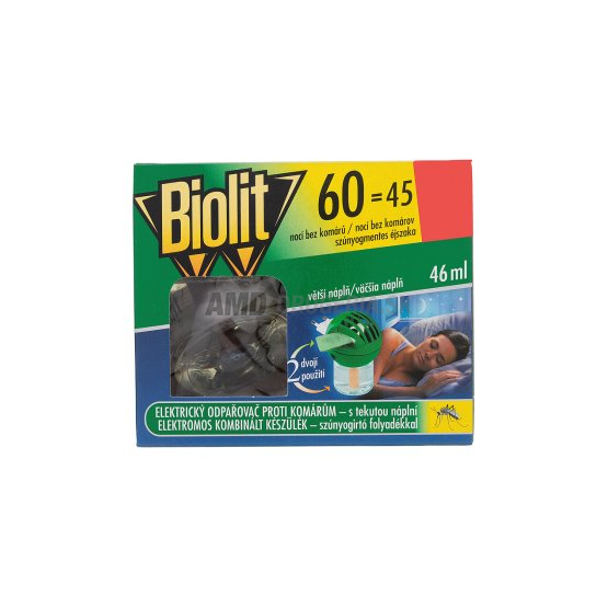 BIOLIT ELEKTRICKÝ ODPAROVAČ 60 NOCÍ 46 ML