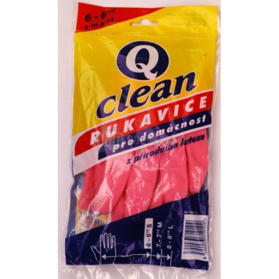 Q-CLEAN GUMENÉ RUKAVICE VEĽKOSŤ S 1 PÁR