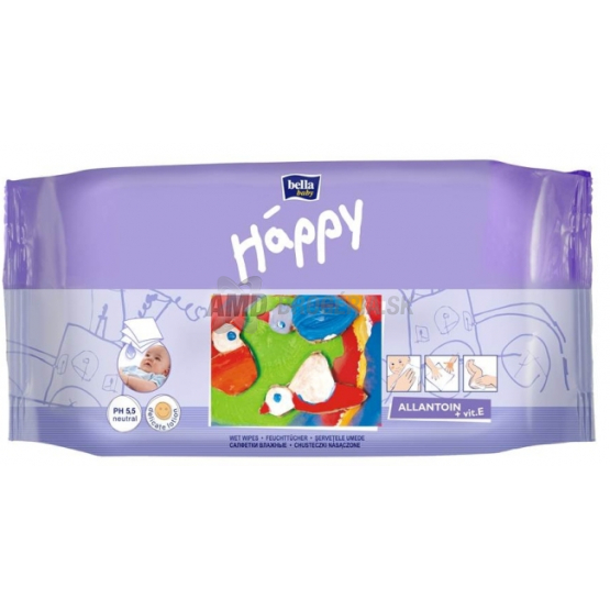BELLA HAPPY DETSKÉ VLHČENÉ UTIERKY ALLANTOIN 24 KS