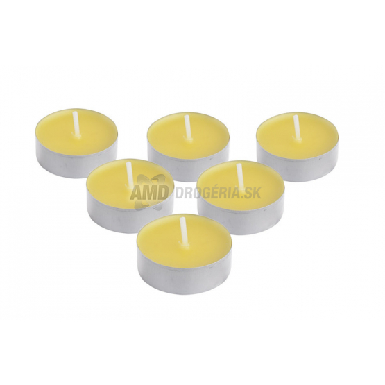 DÓZA SKLO ČAJOVÉ SVIEČKY CITRÓN 30 KS