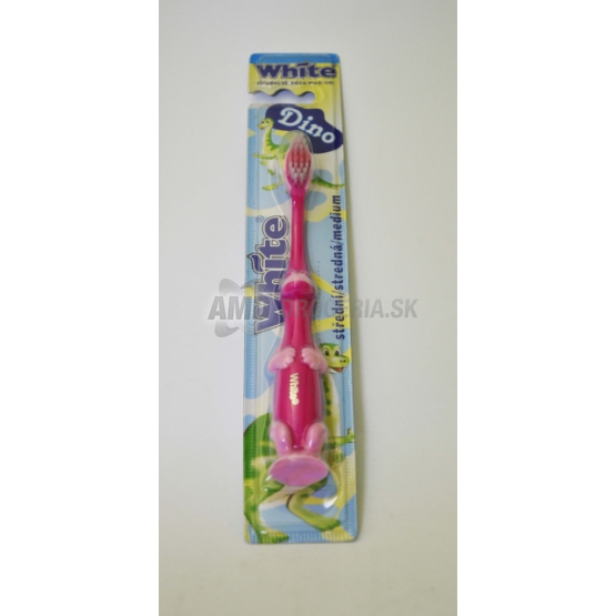 DINO ZUBNÁ KEFKA DETSKÁ WHITE 1 KS
