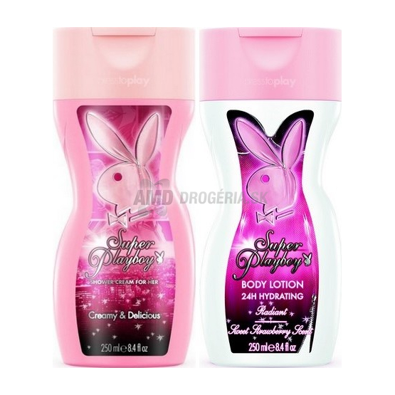 PLAYBOY SUPER SPRCHOVÝ GÉL + TELOVÉ MLIEKO 250 + 250 ML