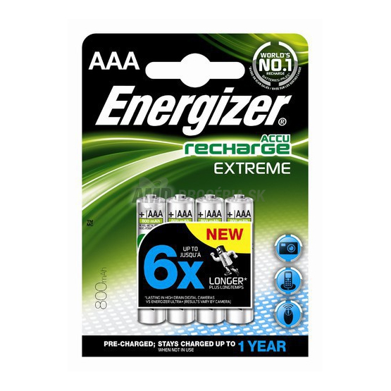 ENERGIZER AAA HR03 BATÉRIE NABÍJATELNÉ 4 KS
