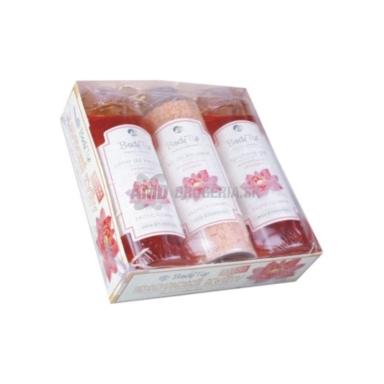 DARČEKOVÁ DÁMSKA KAZETA BODY TIP LOTOSOVÝ KVET SPRCHOVÝ GÉL+SOĽ+PENA