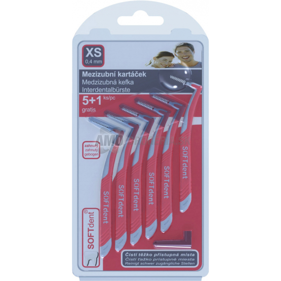 SOFT DENT MEDZIZUBNA KEFKA 5+1 XS ZAHNUTÝ