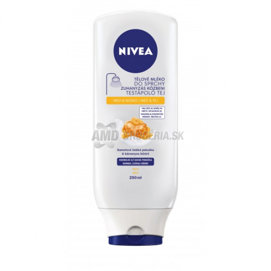 NIVEA TELOVÉ MLIEKO DO SPRCHY MED A MLIEKO 250 ML