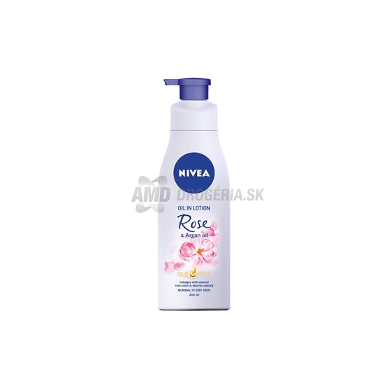 NIVEA TELOVÉ MLIEKO ROSE A ARGAN OLEJ 200 ML