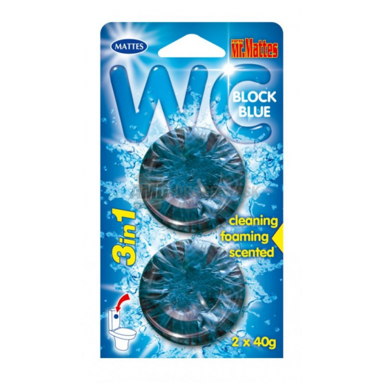Mr. Mattes WC blok Blue 3v1, 2 x 40 g