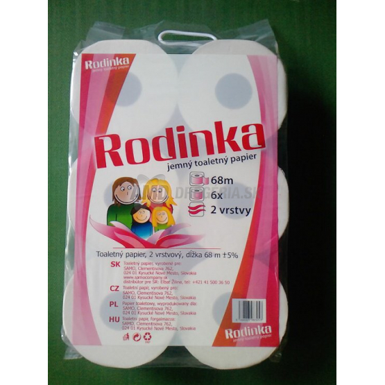 RODINKA JEMNÝ TOALETNÝ PAPIER 6 KS