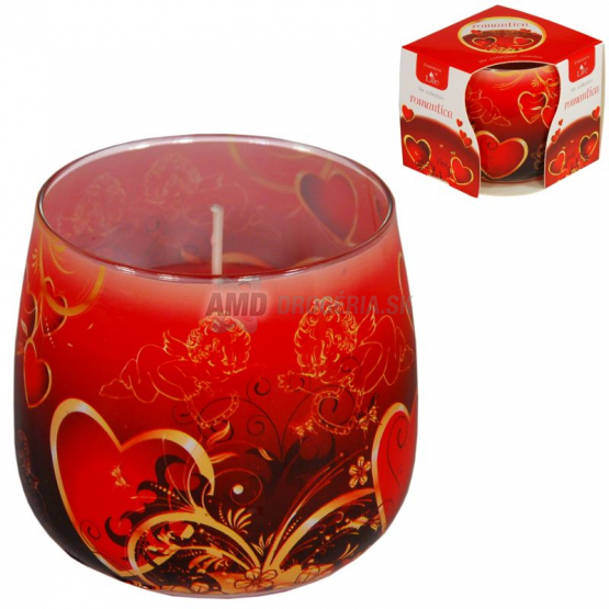 SVIEČKA SKLO ROMANTIKA 1 KS