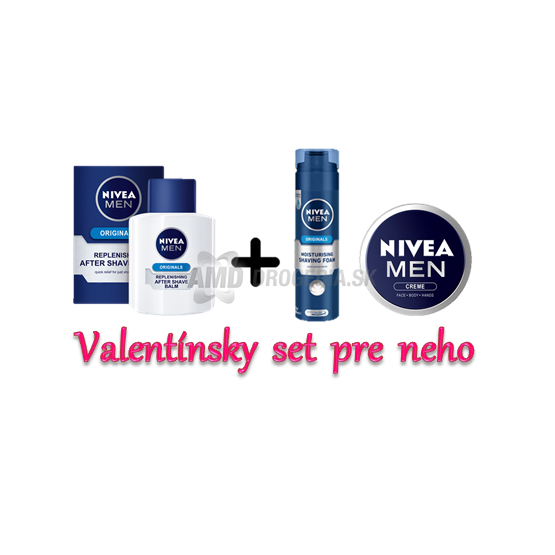 NIVEA BALZAM PO HOLENÍ ORIGINAL 100 ML + DARČEK PENA NA HOLENIE ORIGINÁL + NIVEA MEN KRÉM 30 ML