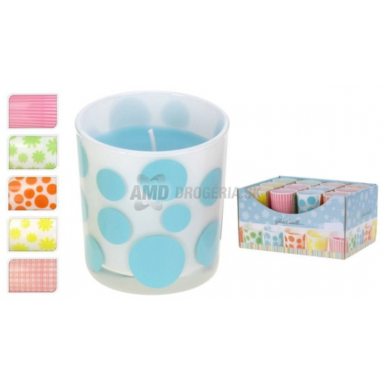 SVIEČKA SKLO ZDOBENÁ 1 KS