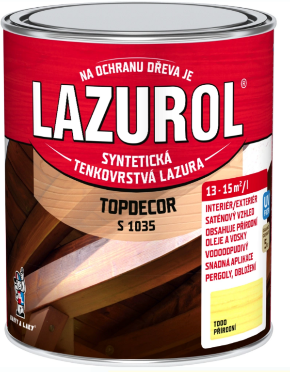 LAZUROL TOPDECOR BEZFAREBNÝ 0,75L T000