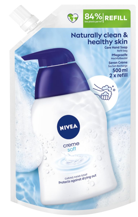 NIVEA TEKUTÉ MYDLO NÁHRADNÁ NÁPLŇ CREME SOFT 500 ML