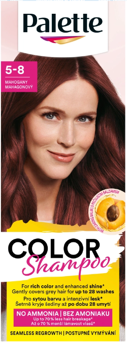 Palette Color Shampoo farba na vlasy 5-8 mahagón, 25 ml