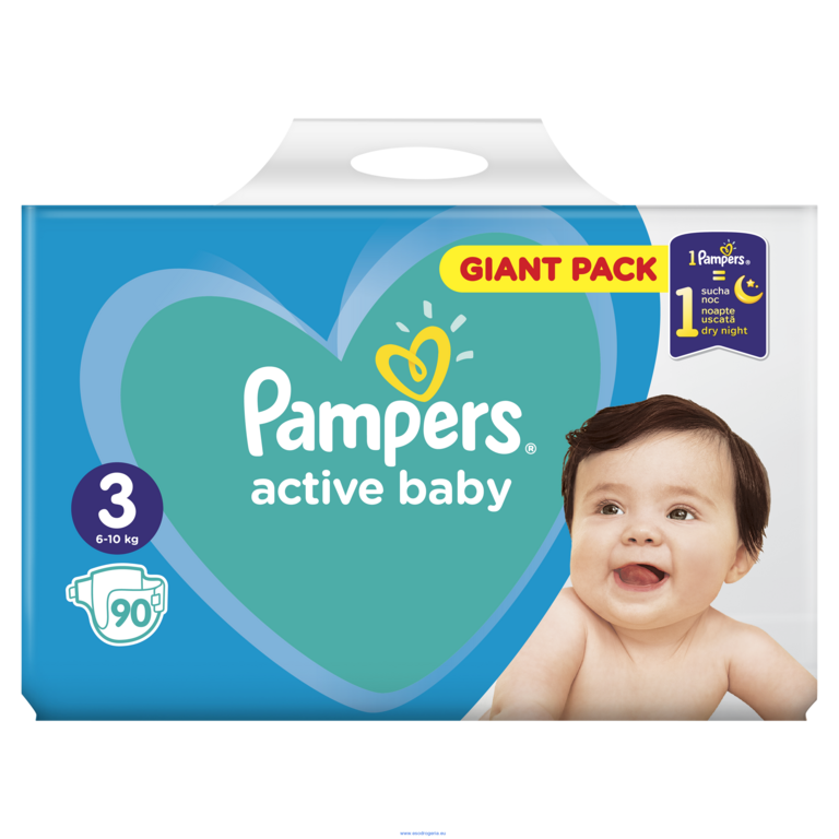 PAMPERS ACTIVE BABY 3 MIDI 90 KS