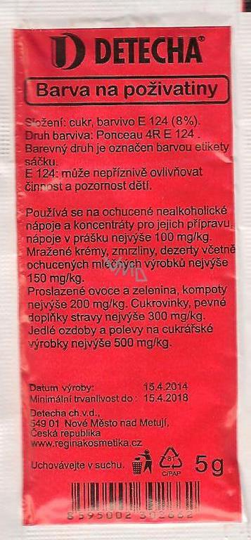POTRAVINÁRSKE FARBIVO - ČERVENÉ 5 G