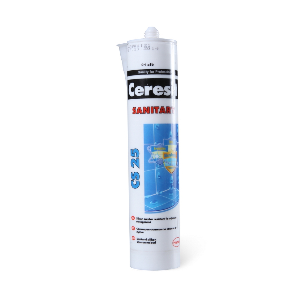 SILIKÓN SANITÁR BIELY CS25 CERESIT 280 ML