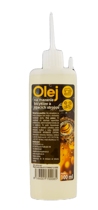 OLEJ NA MAZANIE BICYKLOV A ŠIJACÍCH STROJOV 100 ML