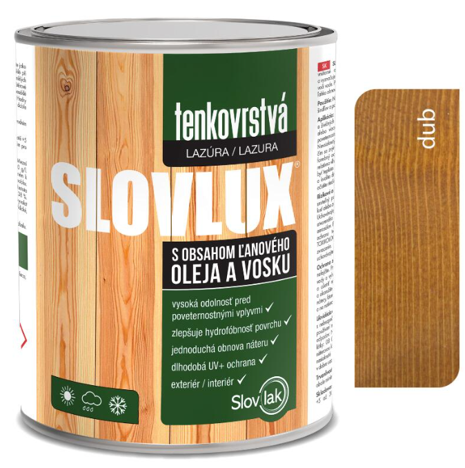 SLOVLUX B TENKOVRSTVÁ LAZÚRA 0063 DUB 2.5L