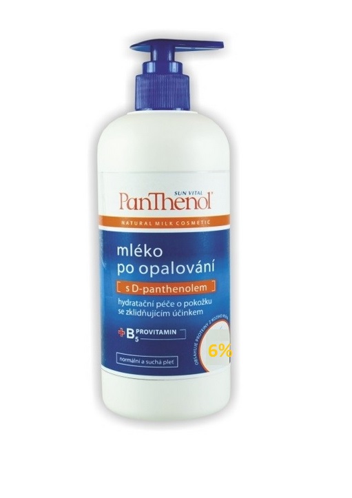 PANTHENOL 6% MLIEKO PO OPAĽOVANÍ S VITAMÍNOM E,D 400ML