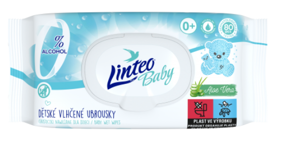 LINTEO BABY VLHČENÉ UTIERKY CLIP ALOE VERA 80 KS
