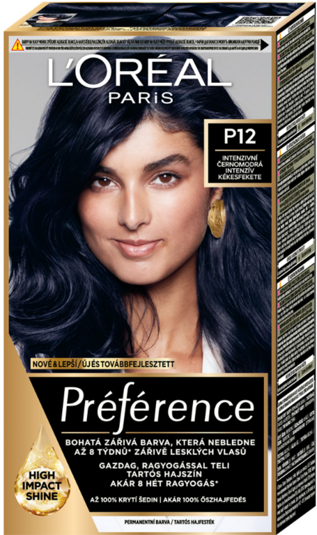 LOREAL PREFERENCE P12 INTENZÍVNA ČIERNOMODRÁ