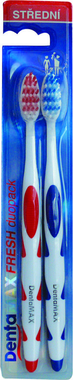 DENTAMAX ZUBNÁ KEFKA DUO FRESH STREDNÁ 2 KS