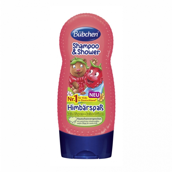 BUBCHEN KIDS ŠAMPÓN A SPRCHOVÝ GÉL 2v1 VESELÁ MALINA 230 ML