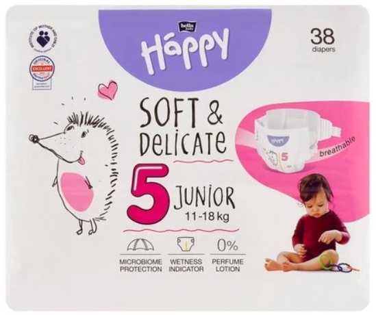 BELLA HAPPY SOFT & DELICATE 5 11-18KG 38KS